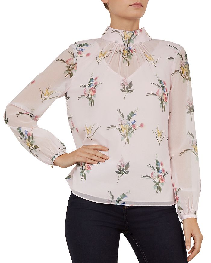 Ted Baker Zemiaa Flourish Floral Blouse | Bloomingdale's