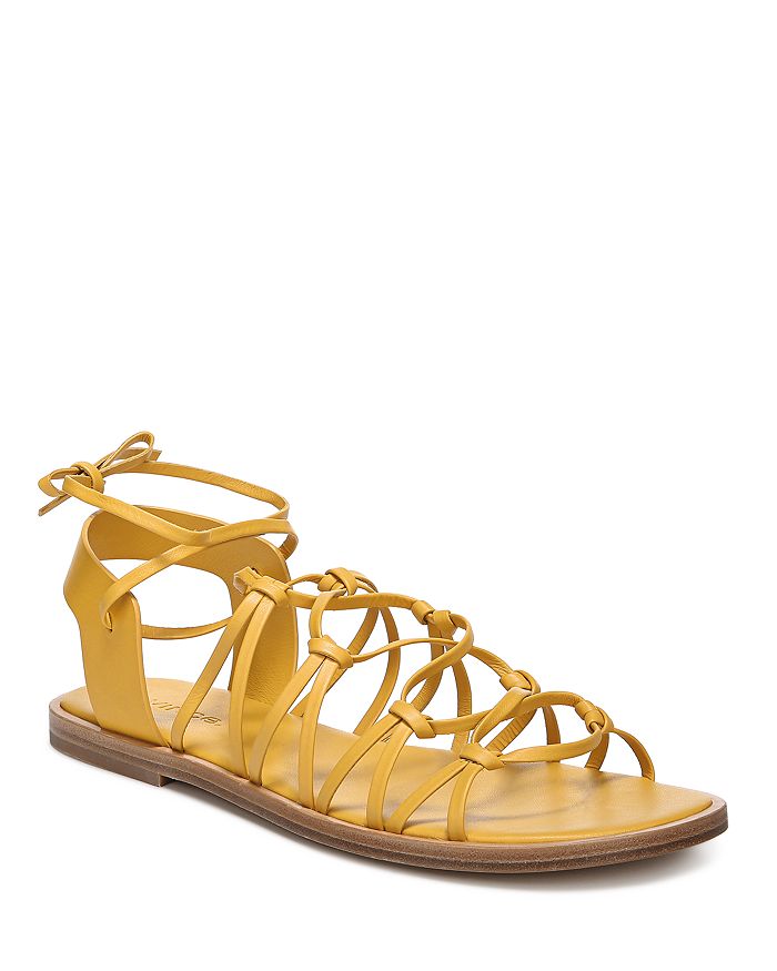 Vince Women's Palmera Leather Lace Up Sandals In Limonata Leather