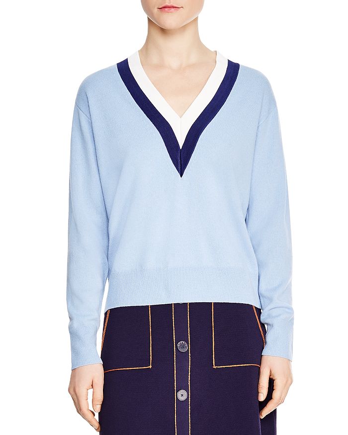 Sandro Nael Wool & Cashmere V-Neck Sweater | Bloomingdale's