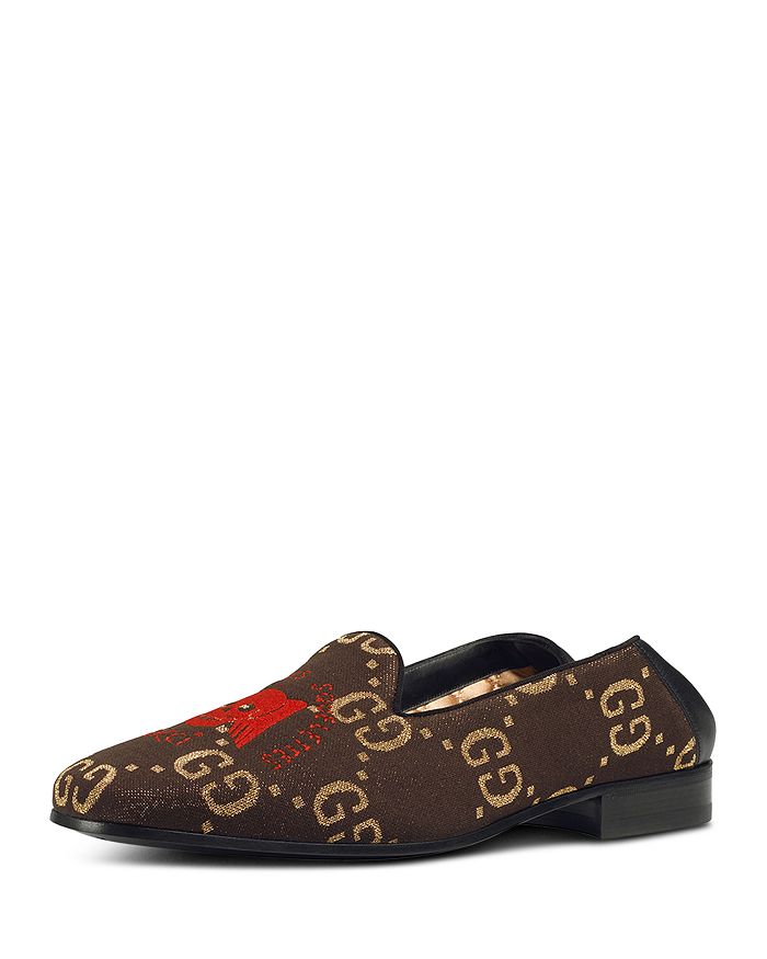 Gucci Men s Winged Skull Embroidered Loafers Bloomingdale s