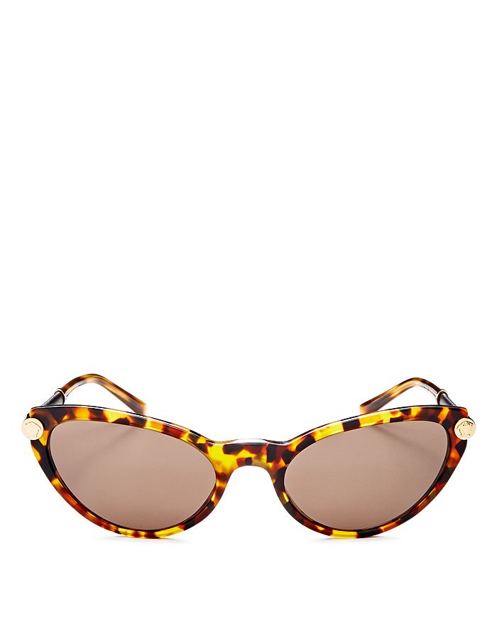 Versace Women's Cat Eye Sunglasses, 54mm In Havana/brown