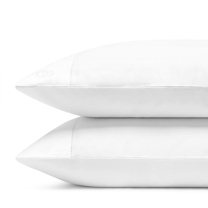 Amalia Home Collection Cotton & Silk Standard Pillowcase, Pair - 100% Exclusive In White