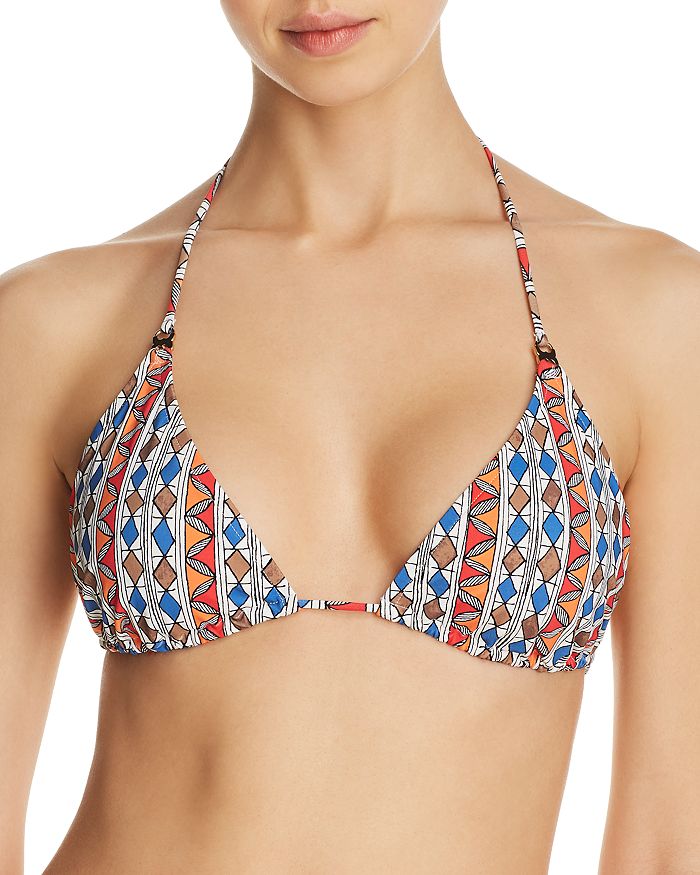 Tory Burch Gemini Link Printed String Bikini Top Bloomingdale s