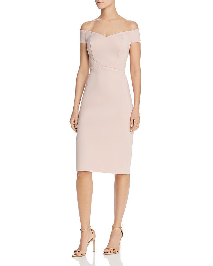 Eliza j off best sale shoulder sheath dress