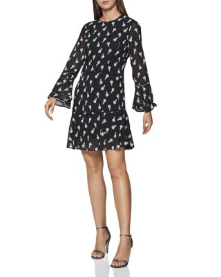 REISS - Yvette Floral-Jacquard Dress