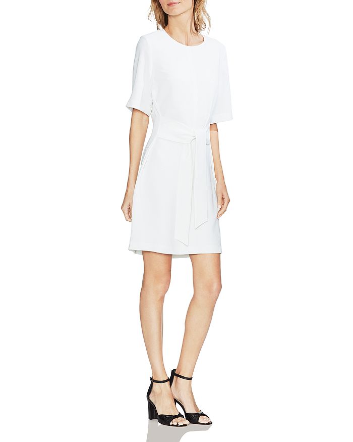 Vince camuto tie sales waist crepe dress