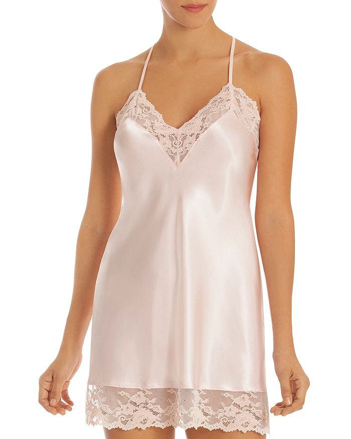 In Bloom By Jonquil Two-tone Lace & Satin Chemise In Pink