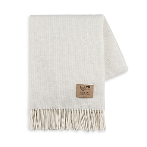 Lands Downunder Juno Lambswool Cashmere Throw In Ivory