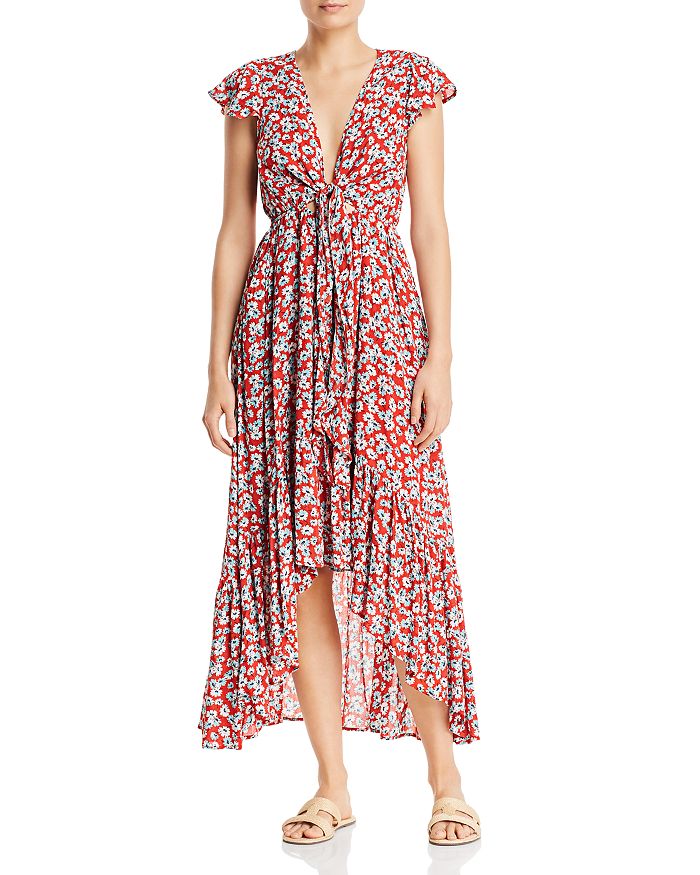 Olivaceous Tie Front High Low Dress Bloomingdale s