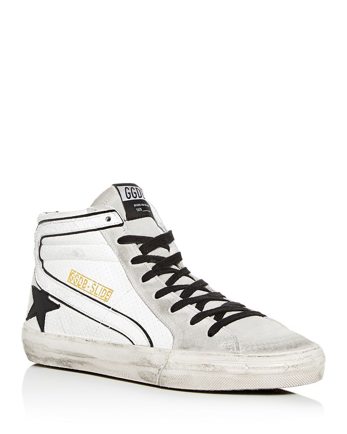 Golden Goose Deluxe Brand Unisex Distressed Leather High-Top Sneakers ...