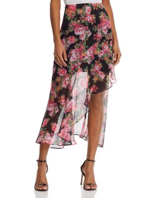 Keepsake Oblivion Asymmetric Floral Midi Skirt | Bloomingdale's