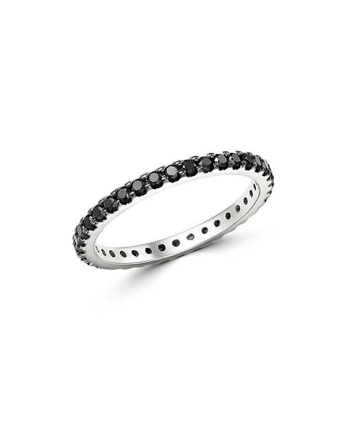 Bloomingdale's - Black Diamond Eternity Stacking Band in 14K White Gold, 0.50 ct. t.w. - 100% Exclusive