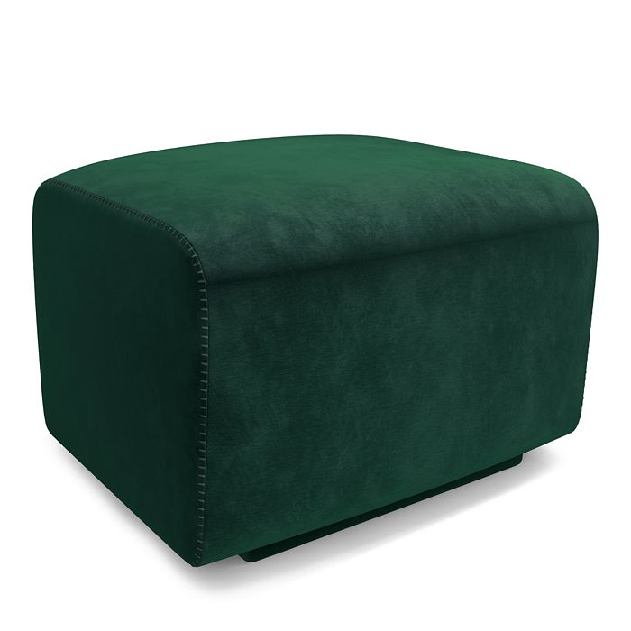 Huppe Adelaide Ottoman In Velluto Forest Green