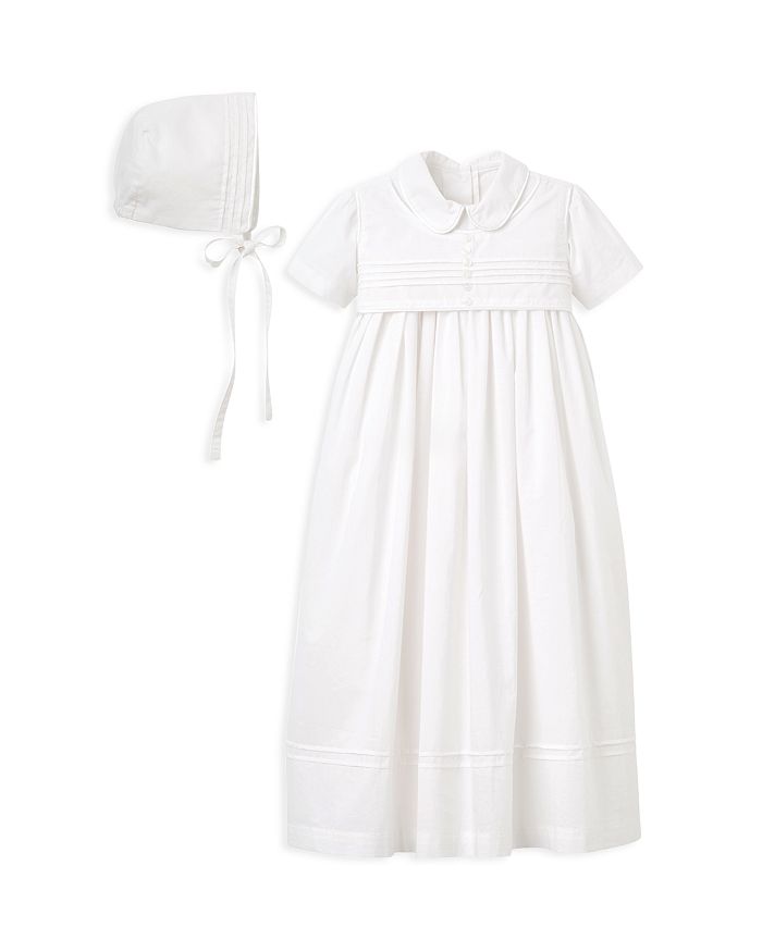 Elegant Baby Kids' Boys' Christening Gown & Bonnet Set - Baby In White