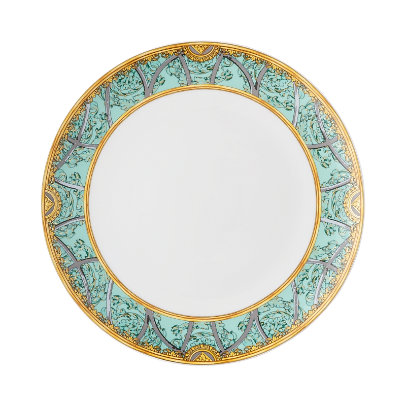 Versace La Scala Del Palazzo Dinner Plate In Verde