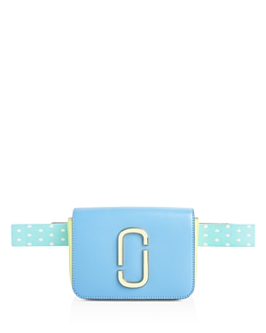 Marc Jacobs Hip Shot Leather Convertible Belt Bag In Aquaria Multi/gold