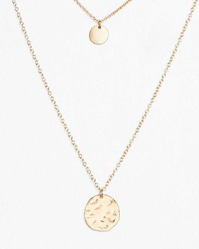Aqua Helen Owen X  Layered Disc Pendant Necklace, 16-22 - 100% Exclusive In Gold