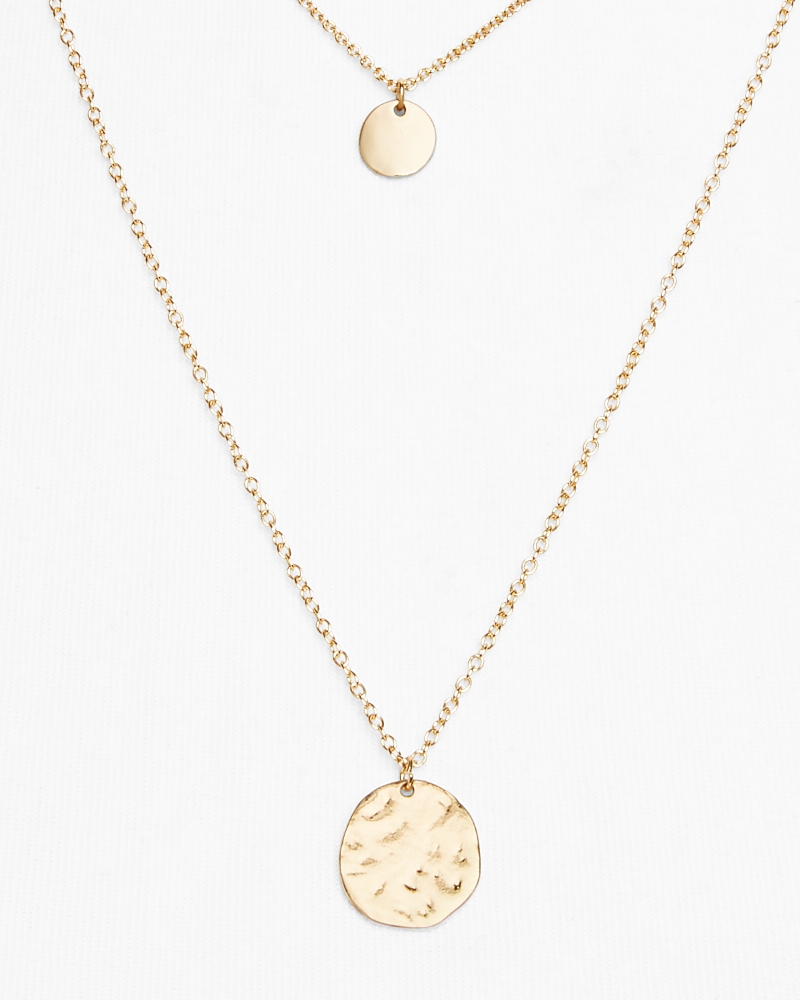Helen Owen x Aqua Layered Disc Pendant Necklace, 16-22 - Exclusive