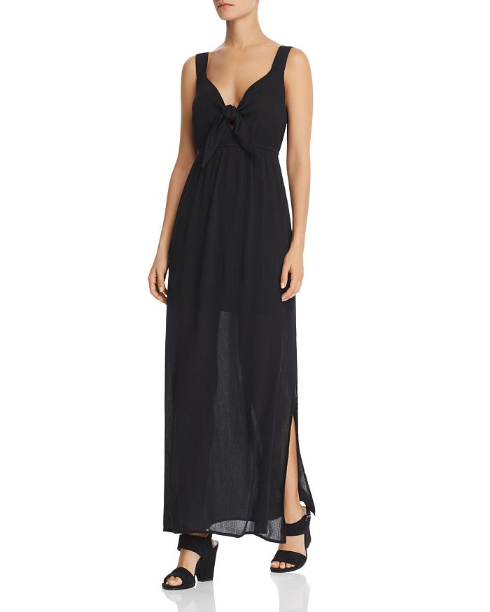 AQUA Tie-Front Maxi Dress - 100% Exclusive | Bloomingdale's