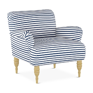 Sparrow & Wren Carlyle Chair In Nautical Stripe Navy