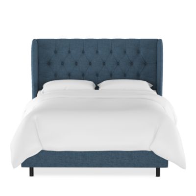 UPC 010052000095 product image for Sparrow & Wren Emma Zuma Linen Queen Tufted Wingback Bed | upcitemdb.com