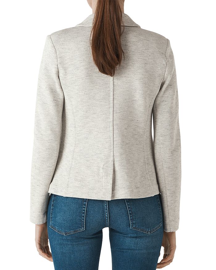 Whistles Slim Knit Blazer In Gray ModeSens