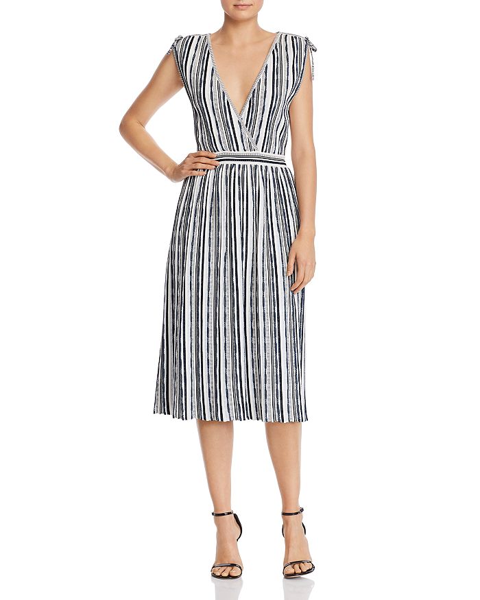 MILLY Striped Sleeveless Knit Midi Dress | Bloomingdale's