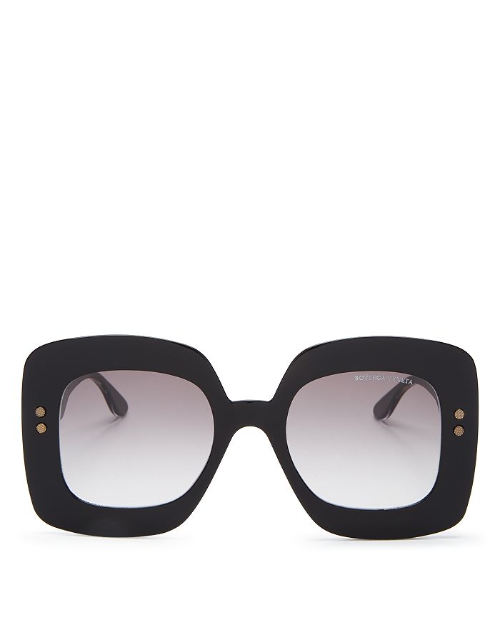 Bottega Veneta Women's Oversized Square Sunglasses, 50mm In Black/gray ...