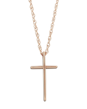 Bloomingdale's Cross Pendant Necklace in 14K Rose Gold, 18 - 100% Exclusive