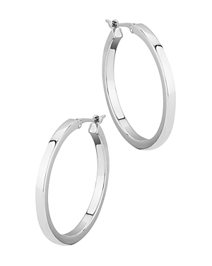 Bloomingdale's Square Tube Hoop Earrings in 14K White Gold - 100% Exclusive