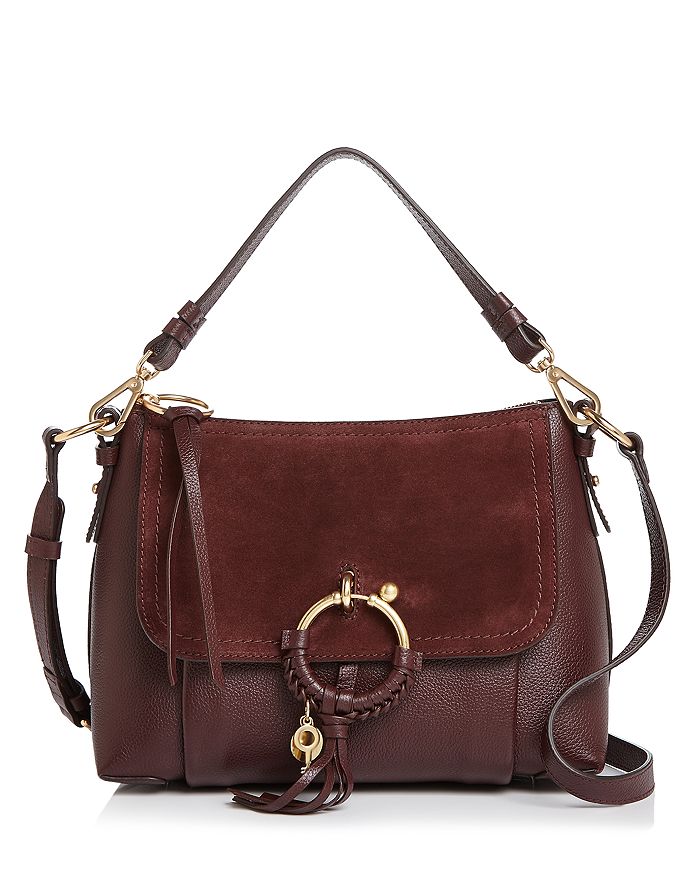 SEE BY CHLOÉ SEE BY CHLOE JOAN SMALL LEATHER & SUEDE SHOULDER BAG,S17US910330