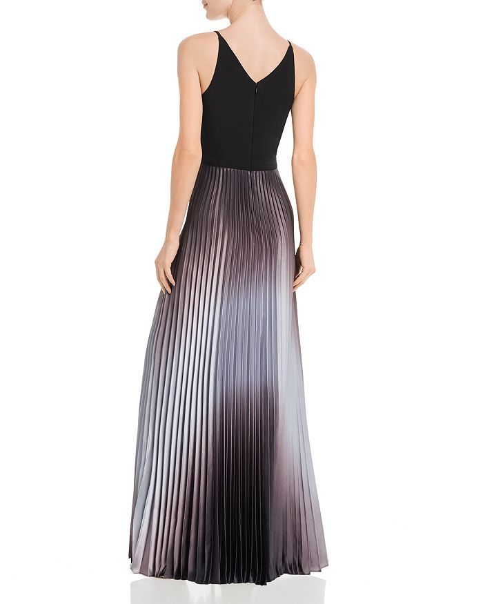 Shop Aqua Pleated Shimmer Gown - 100% Exclusive In Black/silver
