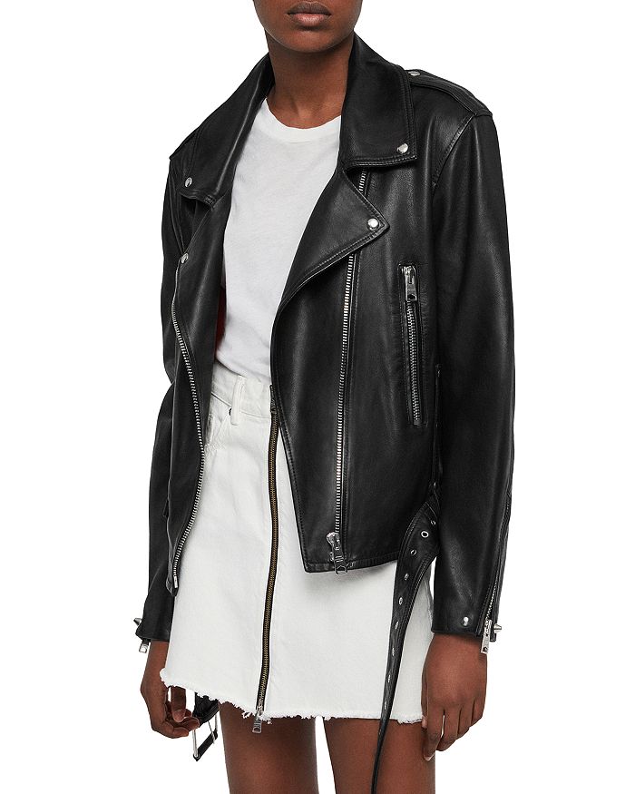 ALLSAINTS Annina Leather Biker Jacket | Bloomingdale's