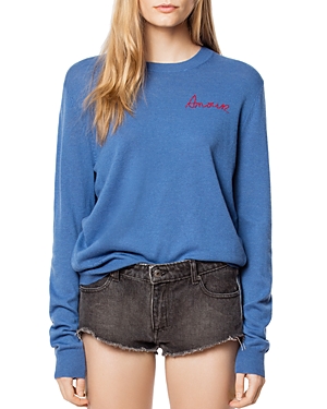 ZADIG & VOLTAIRE LIFE WOOL & CASHMERE SWEATER,SHMN11109F
