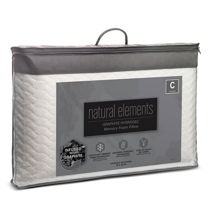 Bloomingdale's Natural Elements Graphite Hydrogel Foam Pillow, Standard In White