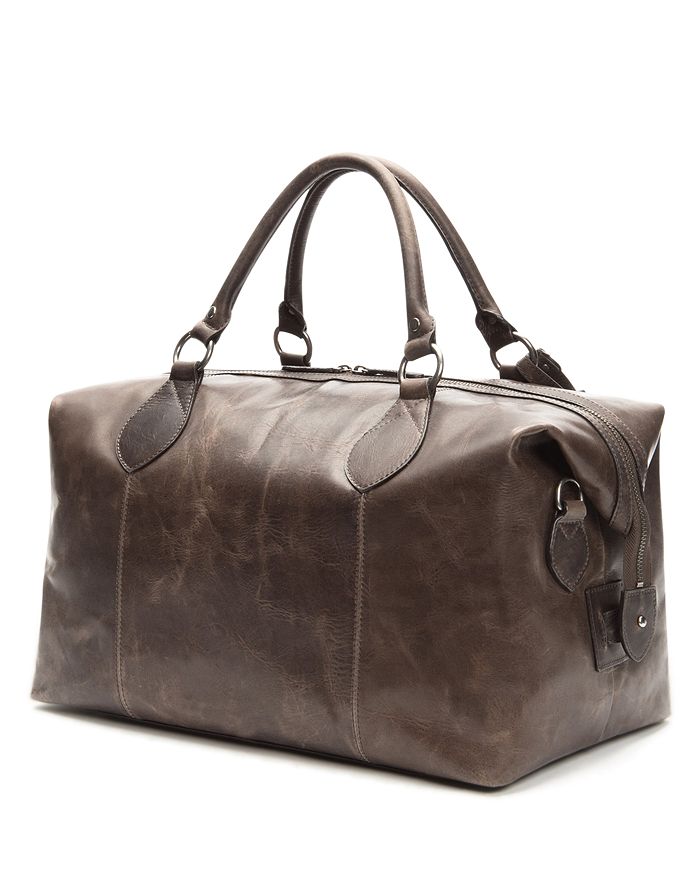 Shop Frye Logan Overnight Leather Duffle Bag In Slate