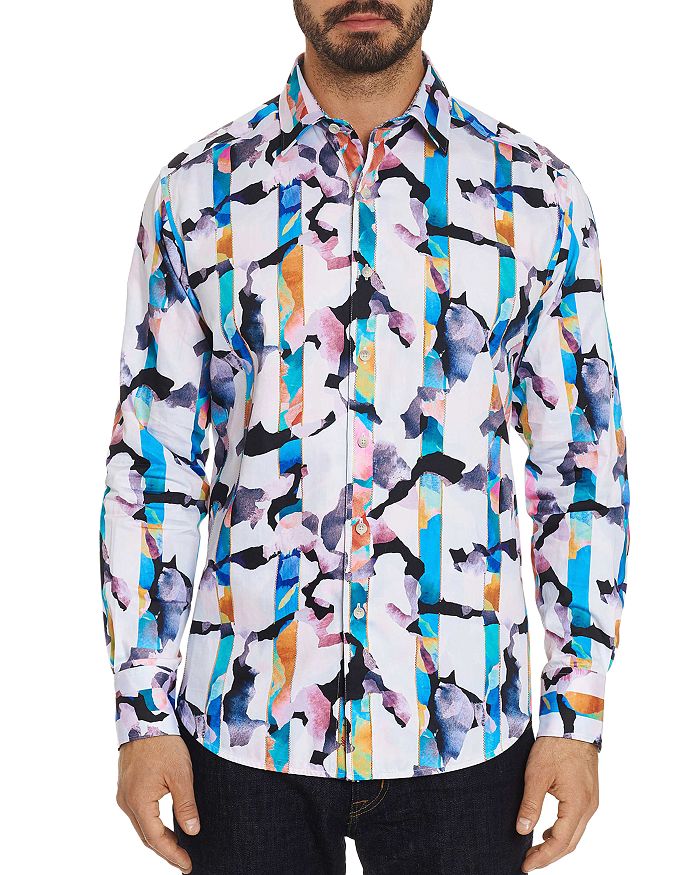 ROBERT GRAHAM ABSTRACT STRIPED CLASSIC FIT SHIRT,RS191035CF
