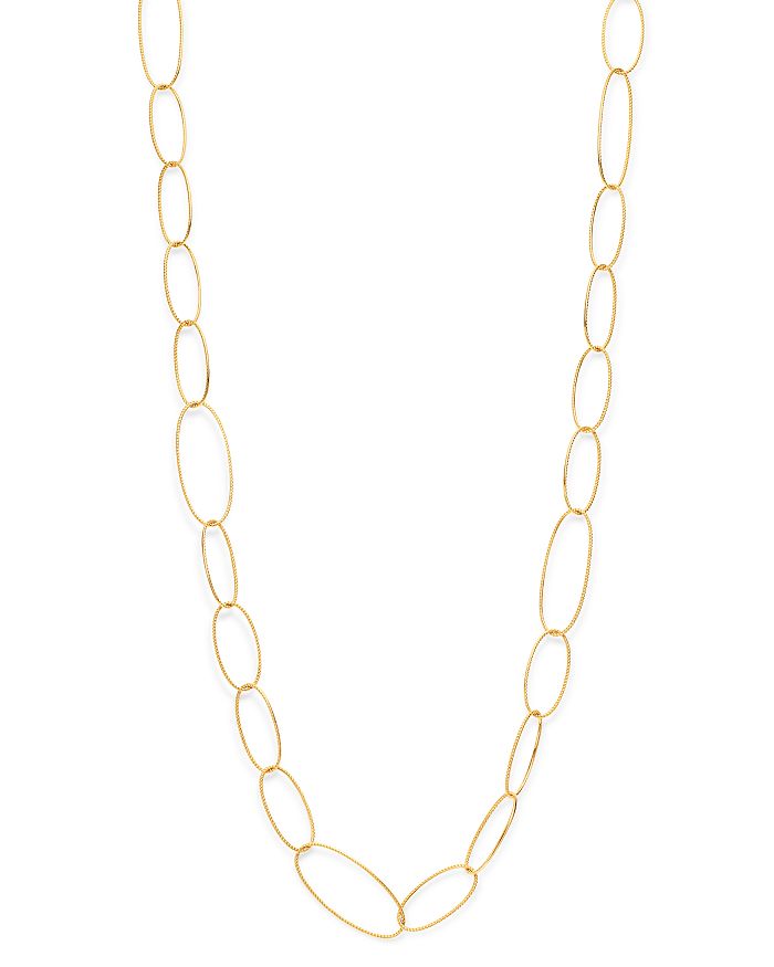 Roberto Coin 18K Yellow Gold Princess Oval Link Necklace, 40 ...