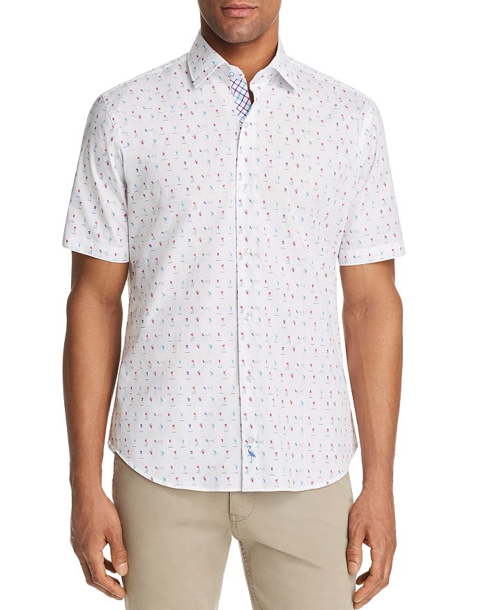 TailorByrd Short-Sleeve Golf-Print Classic Fit Shirt | Bloomingdale's