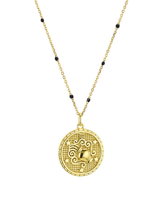 ARGENTO VIVO Zodiac Necklace in 14K Gold-Plated Sterling Silver, 16",826414GBLK