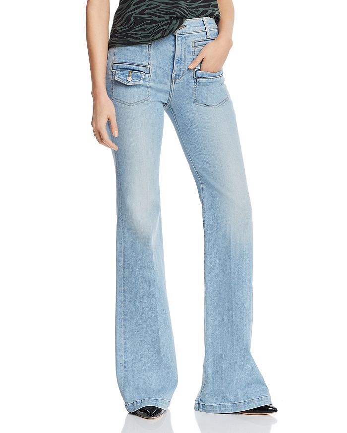 7 For All Mankind Georgia Flare Jeans In Roxy Lights | ModeSens