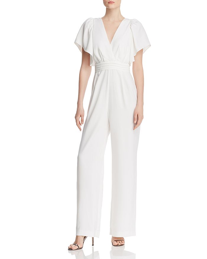 Wayf Lakewood Flutter Sleeve Jumpsuit In Ivory Modesens 5529