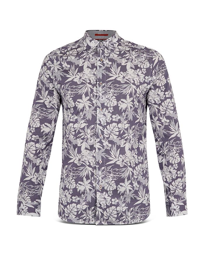 Ted Baker Pandar Floral Dot Print Phormal Slim Fit Shirt | Bloomingdale's