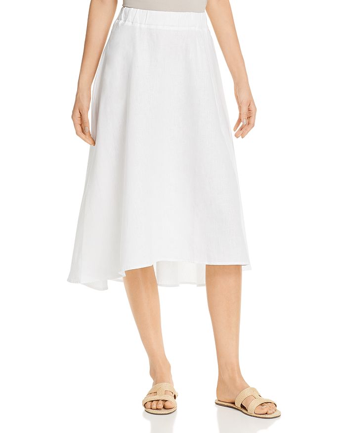 A line linen skirt