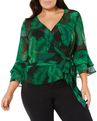 Estelle Plus - Palm Springs Wrap Top