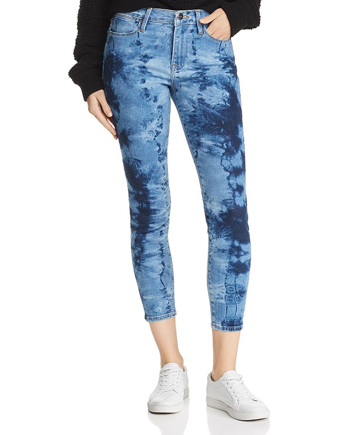 FRAME LE HIGH SKINNY CROPPED TIE-DYE JEANS IN GAZE - 100% EXCLUSIVE,LHSKC230