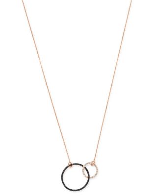 diamond interlocking circle necklace