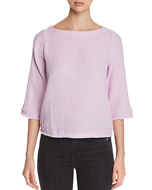 EILEEN FISHER TEXTURED ORGANIC COTTON TOP,R8GBA-T4758P