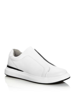 mens leather slip on sneakers