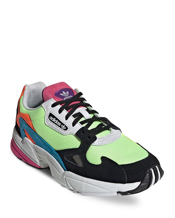 Adidas Originals Falcon Fluorescent Running Sneakers In Blue Multi